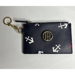 Tommy Hilfiger id Holder and change Wallet Keychain Navy Anchor